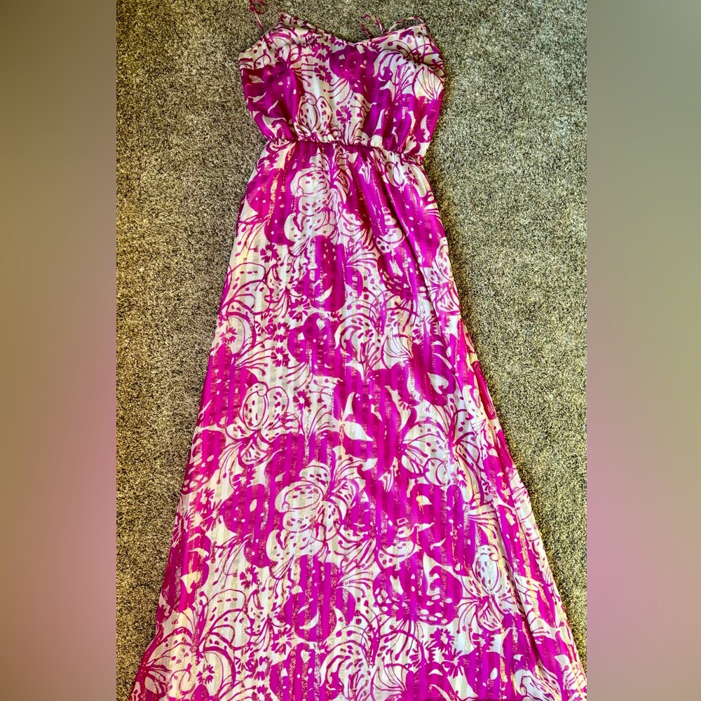 Lilly Pulitzer Metallic Maxi Dress - Large